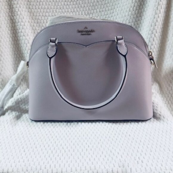 kate spade Handbags - NWT Kate Spade Payton Medium Dome Satchel Lilac Moon Pebbled Leather
